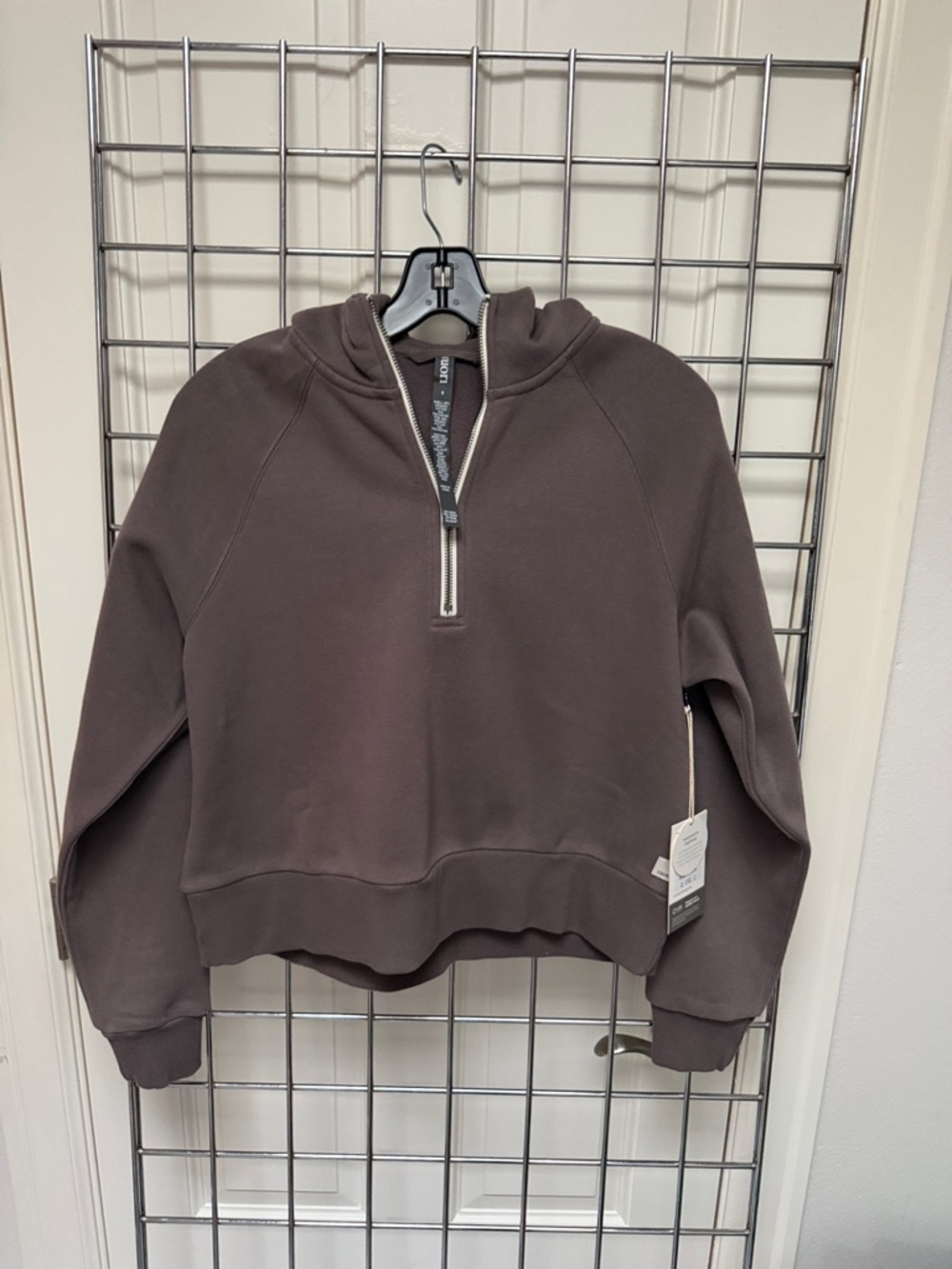 Vuori Half-Zip Hoodie in Dark Brown